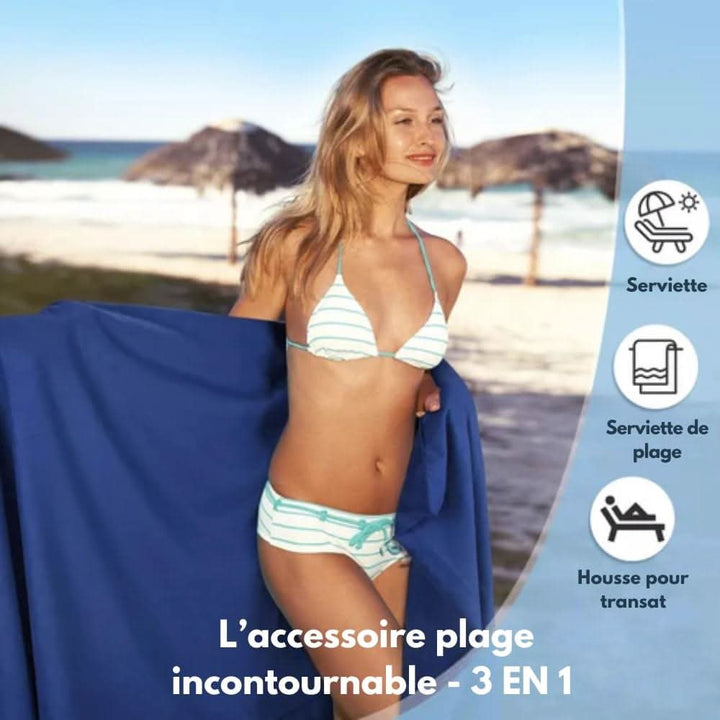 BowLift | Towel with pockets & non-slip grip for deckchairs