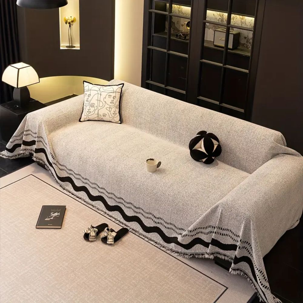 BowLift | Sora Line Tasseled Sofa Cover