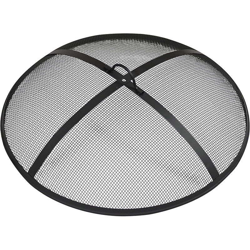BowLift | Heavy Duty Steel Fire Pit Spark Screen with Handles - 24" Diameter