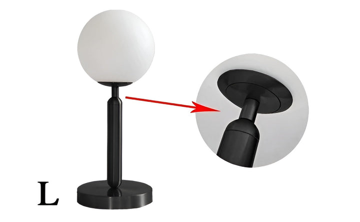 BowLift | SphereShine Luxe Table Lamp of Glass & Brass – Elegance and LED