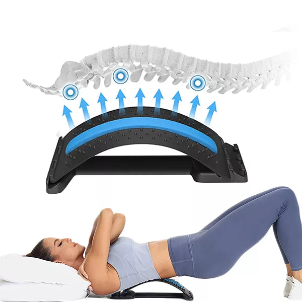 SpineEase | Adjustable back stretcher & lumbar acupressure massager for instant pain | Bowlift