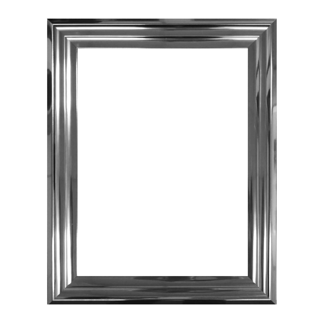 Chrome Silver Wide Picture Frame for 50x70cm Print | Bowlift
