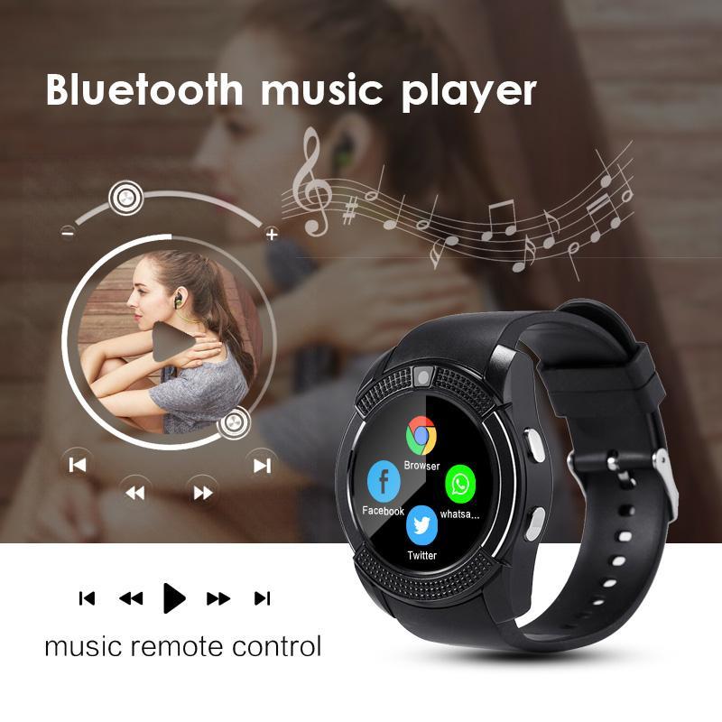BowLift | Sport Men Smart Watch v8 sim card android camera rounded Answer Call Dial Call Smartwatch Heart Rate Fitness Tracker