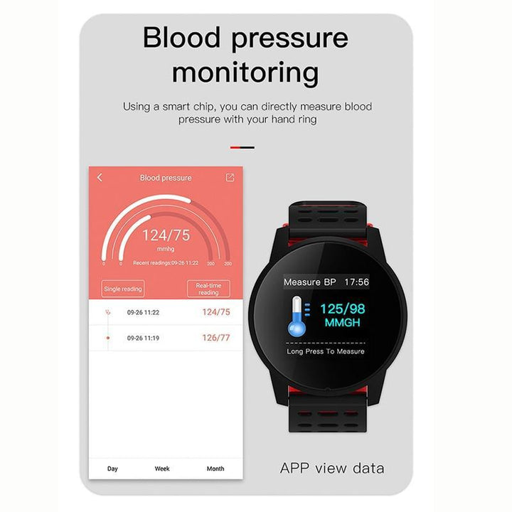BowLift | Sport Smart Watch Men Women Blood Pressure Waterproof Activity Fitness tracker Heart Rate Monitor Smartwatch GPS Android ios