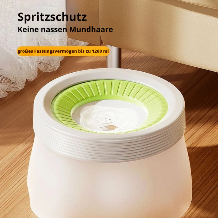 Leak-proof splash guard bowl for dogs & cats Bowlift
