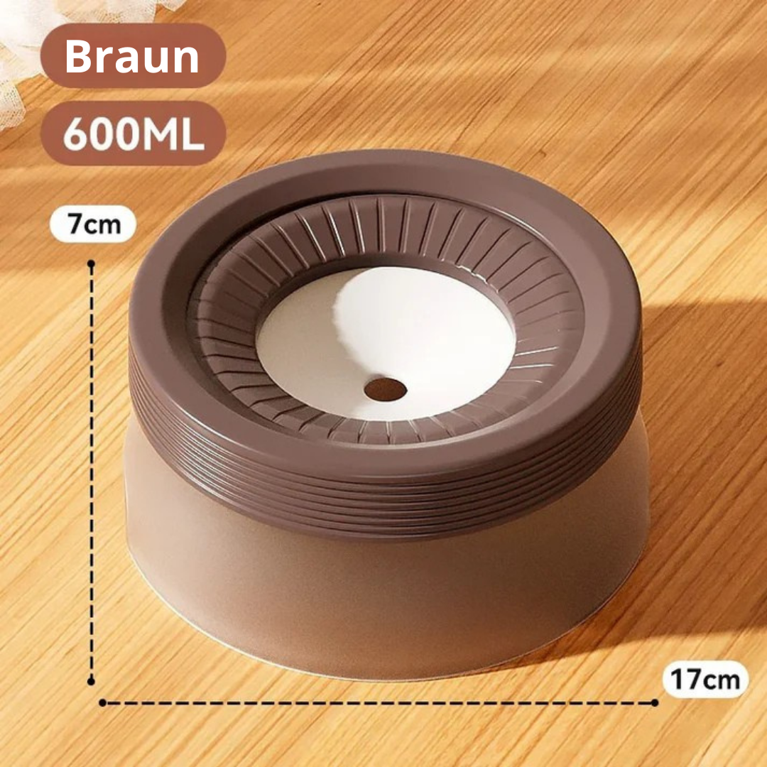 Leak-proof splash guard bowl for dogs & cats Bowlift