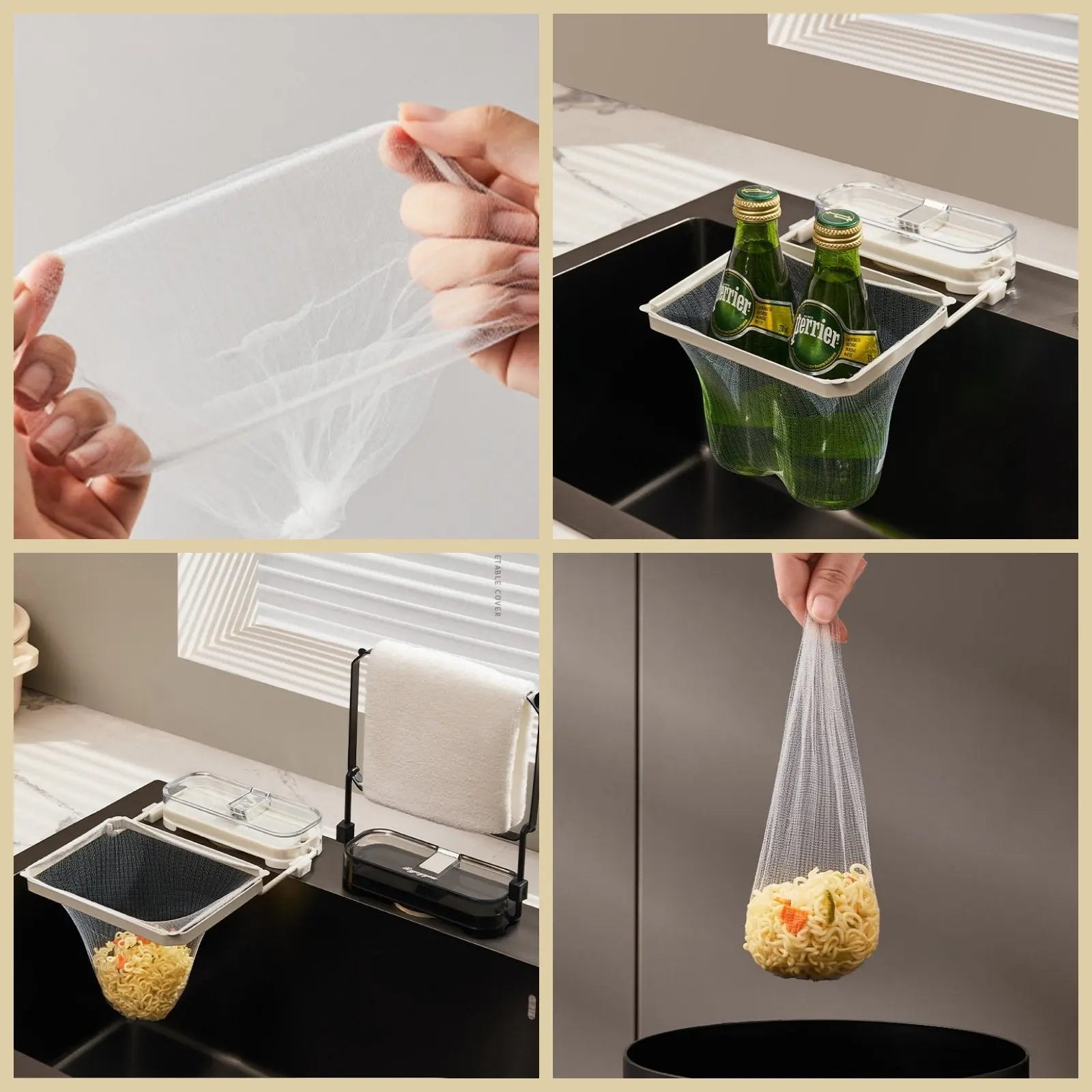 BowLift | Stainless Steel Sink Strainer – Incl. 50 -Filter Inserts