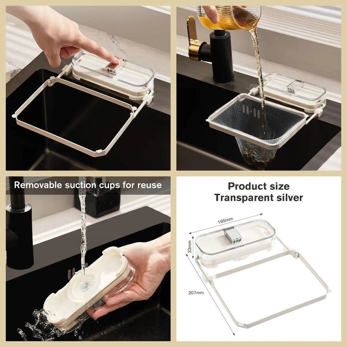 BowLift | Stainless Steel Sink Strainer – Incl. 50 -Filter Inserts
