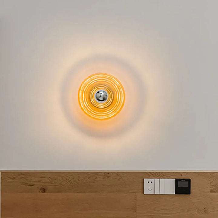 BowLift | Vitra – Vintage Glass Wall Light | Hand-Blown Glass & Iron | E27 Fixture | Warm Ambient Lighting