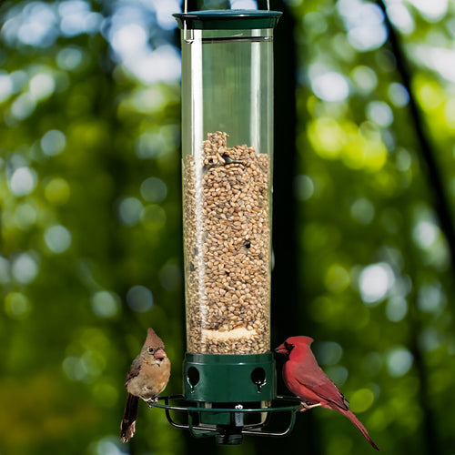 BowLift | Aviron Bird Feeder with Anti-Squirrel Protection | Spin Mechanism | 4 Feeding Openings | 2.27 kg Capacity