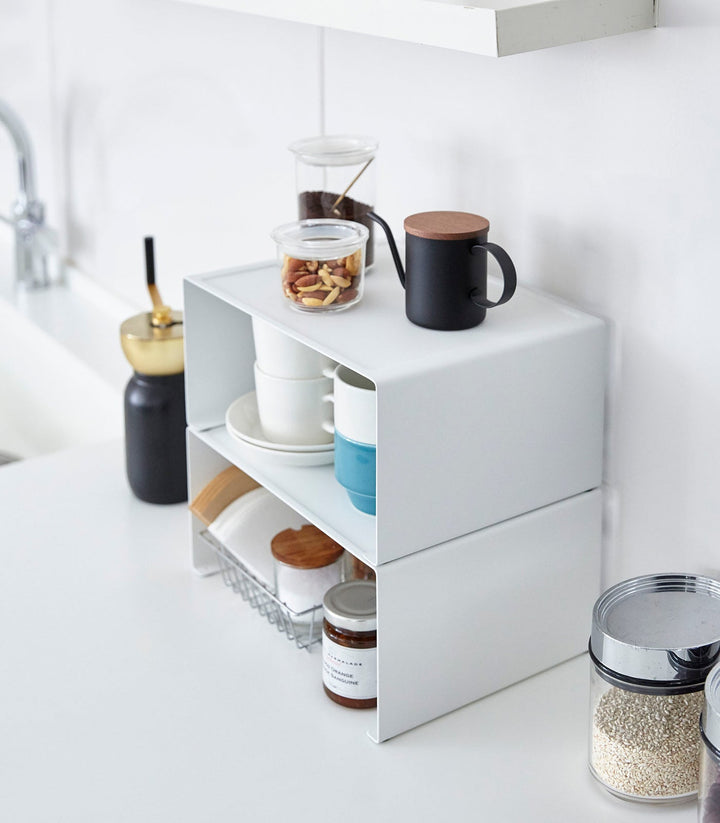 BowLift | Stackable Kitchen Shelf - Two Sizes - Steel