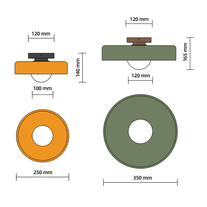 BowLift | LED Round Flush Mount Ceiling Light Fixture - Modern Energy-Efficient Lighting for Contemporary Home Décor & Low Ceilings