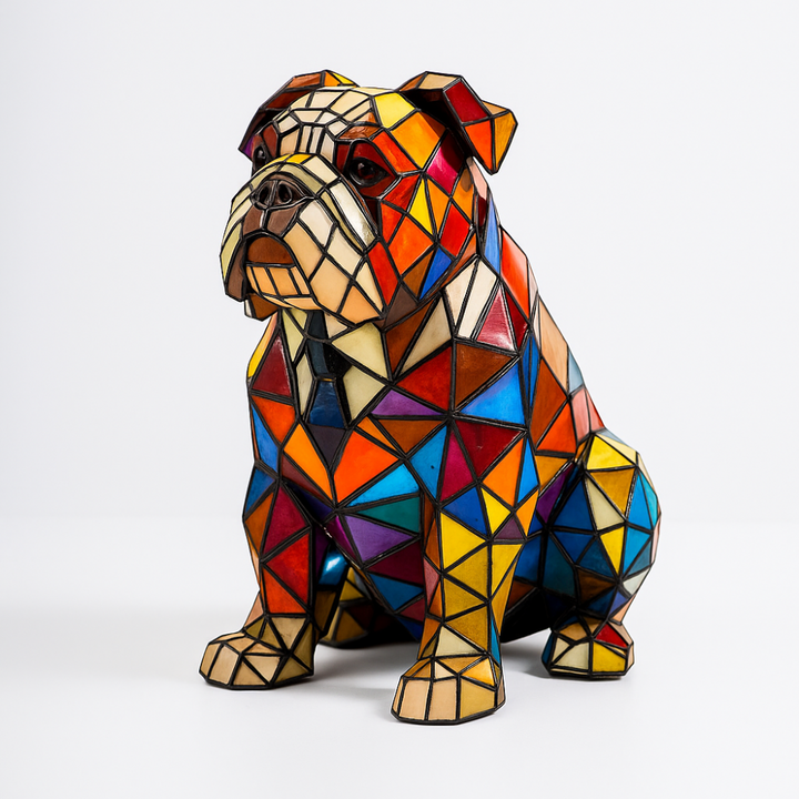 BowLift | Stained Glass Lamp Dog Design Modern Decorative Table Light