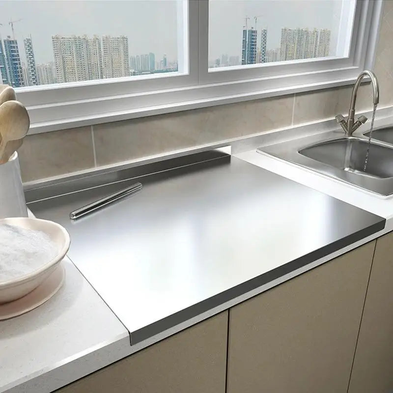 BowLift | SliceGrip – Stainless Steel Cutting Board with Non-Slip and Raised Edge