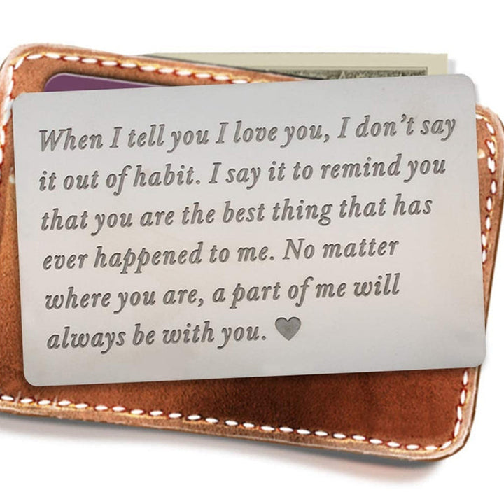 BowLift | Stainless Steel Card Lettering Gift Wallet Holder