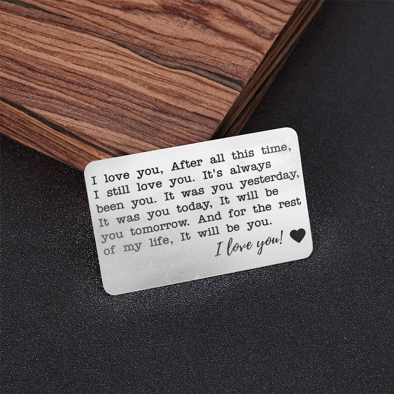 BowLift | Stainless Steel Card Lettering Gift Wallet Holder