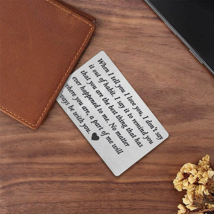BowLift | Stainless Steel Card Lettering Gift Wallet Holder