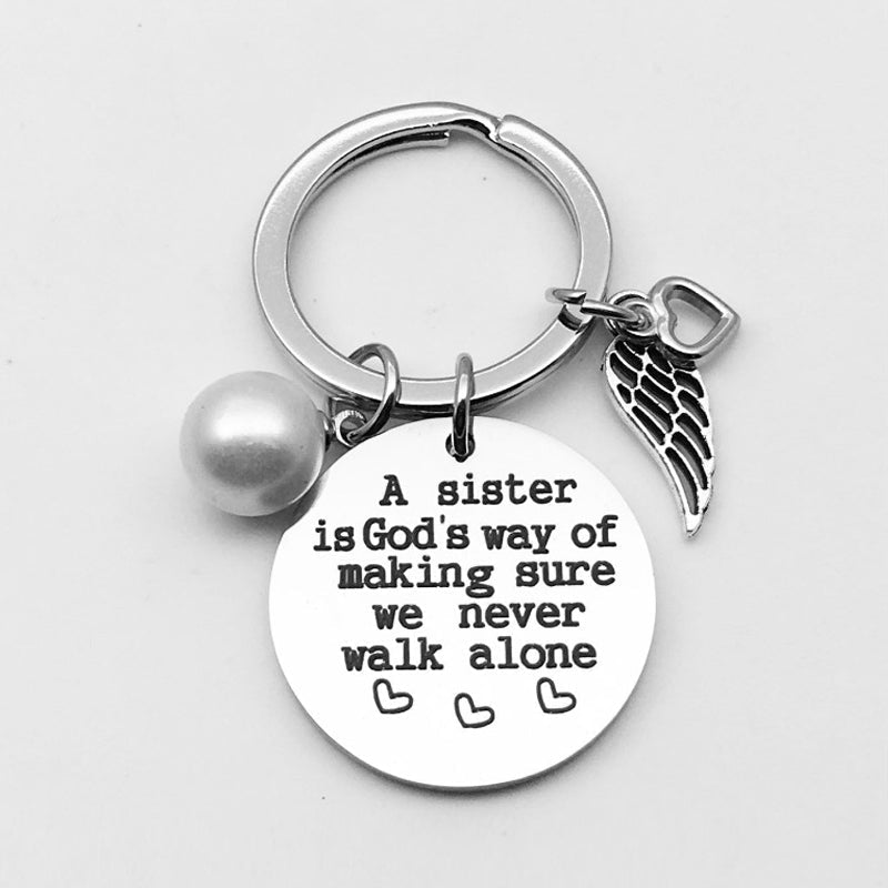 BowLift | A sister is God's way of making sure we never walk alone keychain