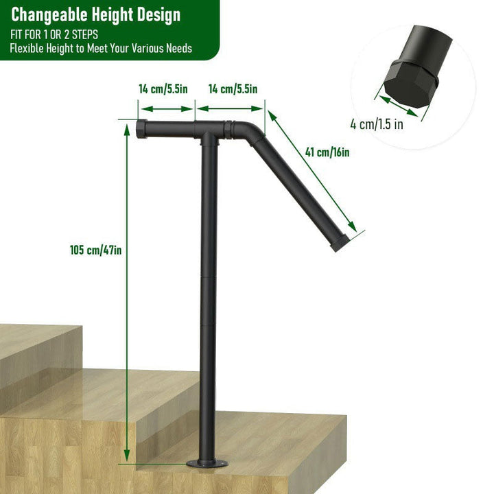 BowLift | Simple Staircase Outdoor Steps Garden Garage Matte Stair Handrail