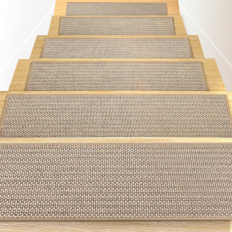 BowLift | Linen Non-Slip Stair Treads for Indoor Wooden Steps, 8" X 30" (15 Pack) Carpet Stair Treads for Pets, Kids and Elderly