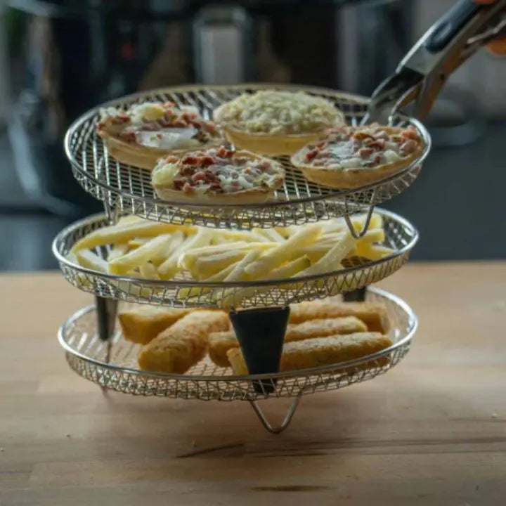 BowLift | Stackable Stainless Steel Air Fryer Rack Set (3 Pieces)