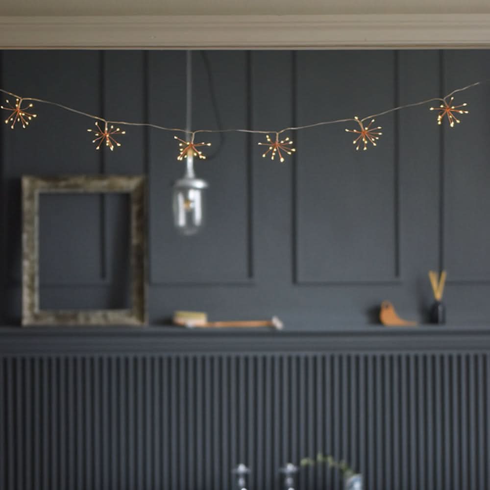BowLift | Copper Starburst Fairy String Lights Indoor Outdoor