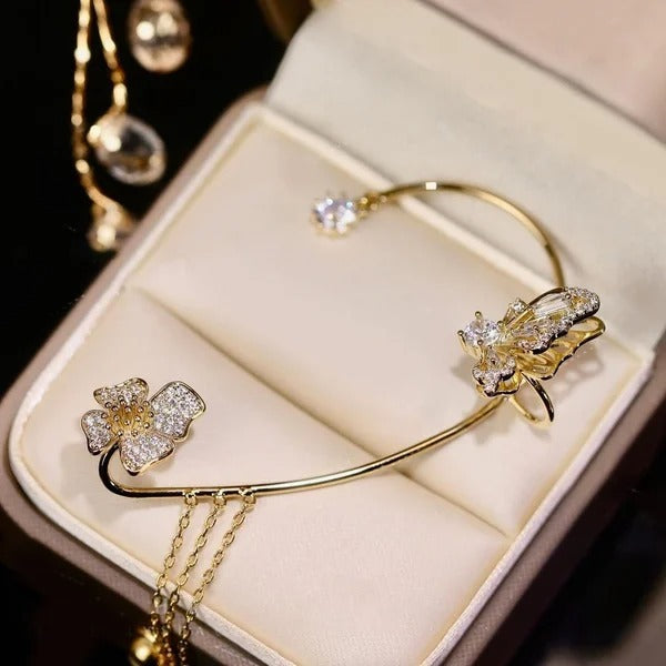 BowLift | Elegant Statement Earrings with Butterfly Design and Shimmering Zirconia