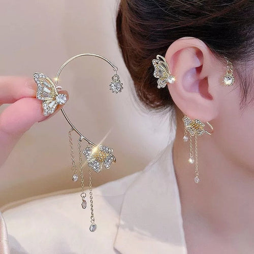 BowLift | Elegant Statement Earrings with Butterfly Design and Shimmering Zirconia