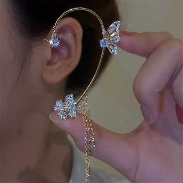 BowLift | Elegant Statement Earrings with Butterfly Design and Shimmering Zirconia
