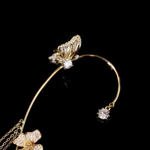 BowLift | Elegant Statement Earrings with Butterfly Design and Shimmering Zirconia