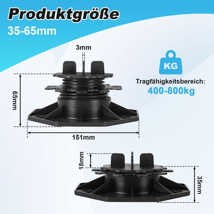 Adjustable pedestal height plate supports | Bowlift