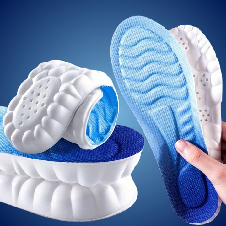 StepEase Cloud 4D Orthopedic Insoles for Foot Pain Relief | Heel pain Relief - Shock Absorption Insoles - Foot Comfort - Posture Support Bowlift