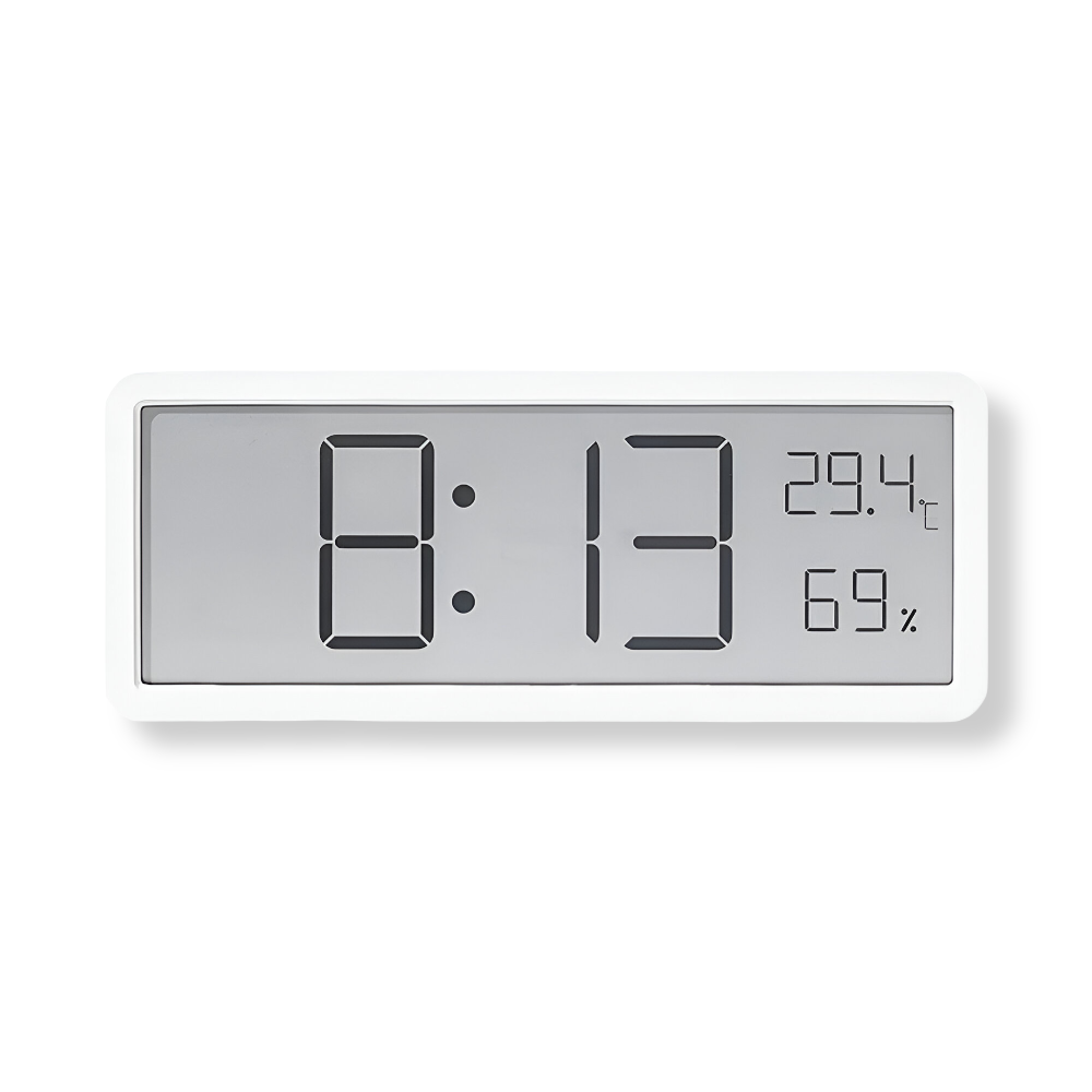BowLift | Digital LED Wall Clock – Large Display with Temperature and Humidity