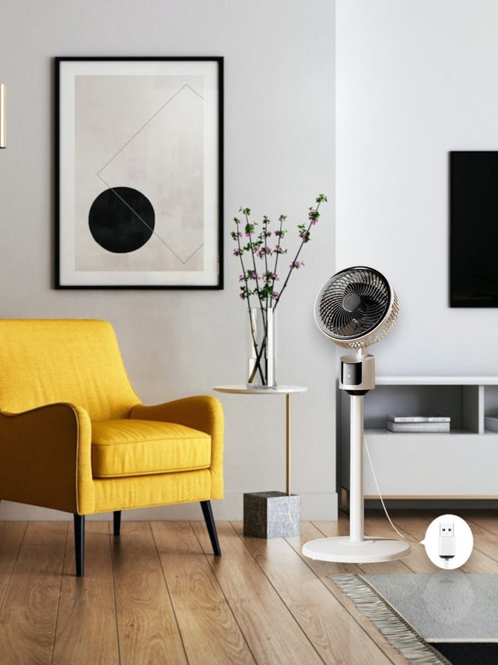 Silent USB-Powered Floor Fan with 3 Speeds - Energy Saving and Ideal for Small Spaces | Bowlift