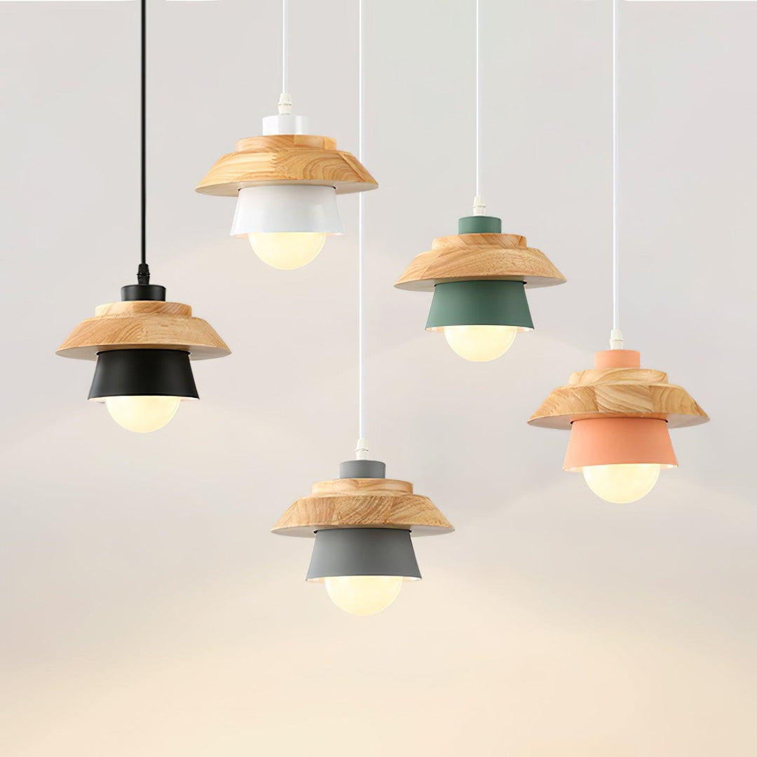 BowLift | NordicMacaron Luxury Ceiling Lamp - Scandinavian Design with Wooden Finish