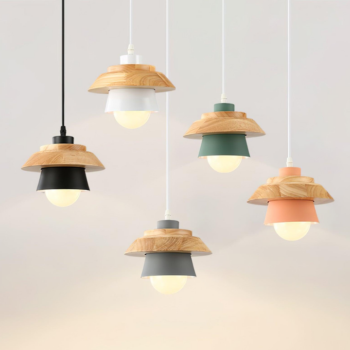BowLift | NordicMacaron Luxury Ceiling Lamp - Scandinavian Design with Wooden Finish