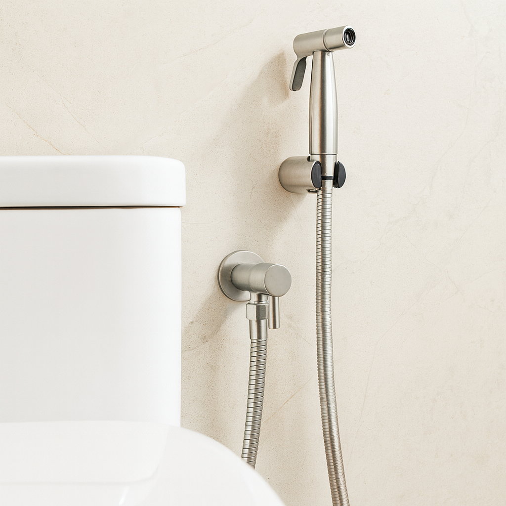 BowLift | Stainless Steel Bidet Sprayer AquaNova – Hygienic Toilet Shower Spray with Wall Holder