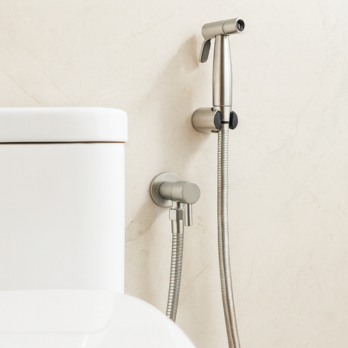 BowLift | Stainless Steel Bidet Sprayer AquaNova – Hygienic Toilet Shower Spray with Wall Holder