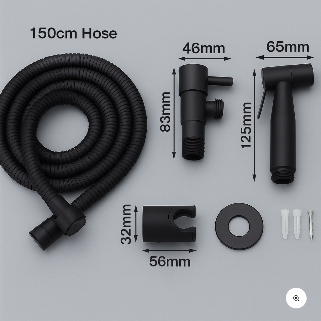 BowLift | Stainless Steel Bidet Sprayer AquaNova – Hygienic Toilet Shower Spray with Wall Holder