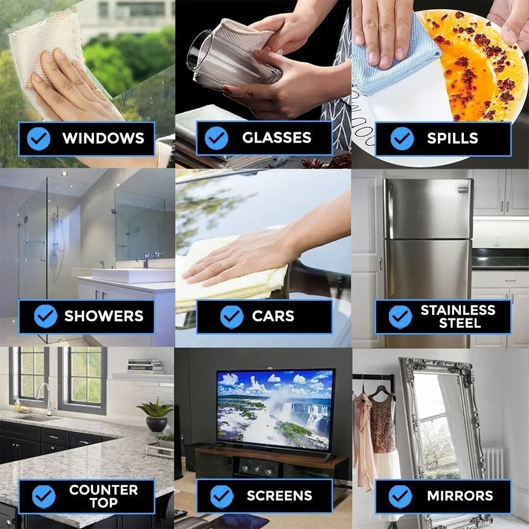 BowLift | Stripe-free Reusable Cleaning Cloths – Effortless & Chemical-free
