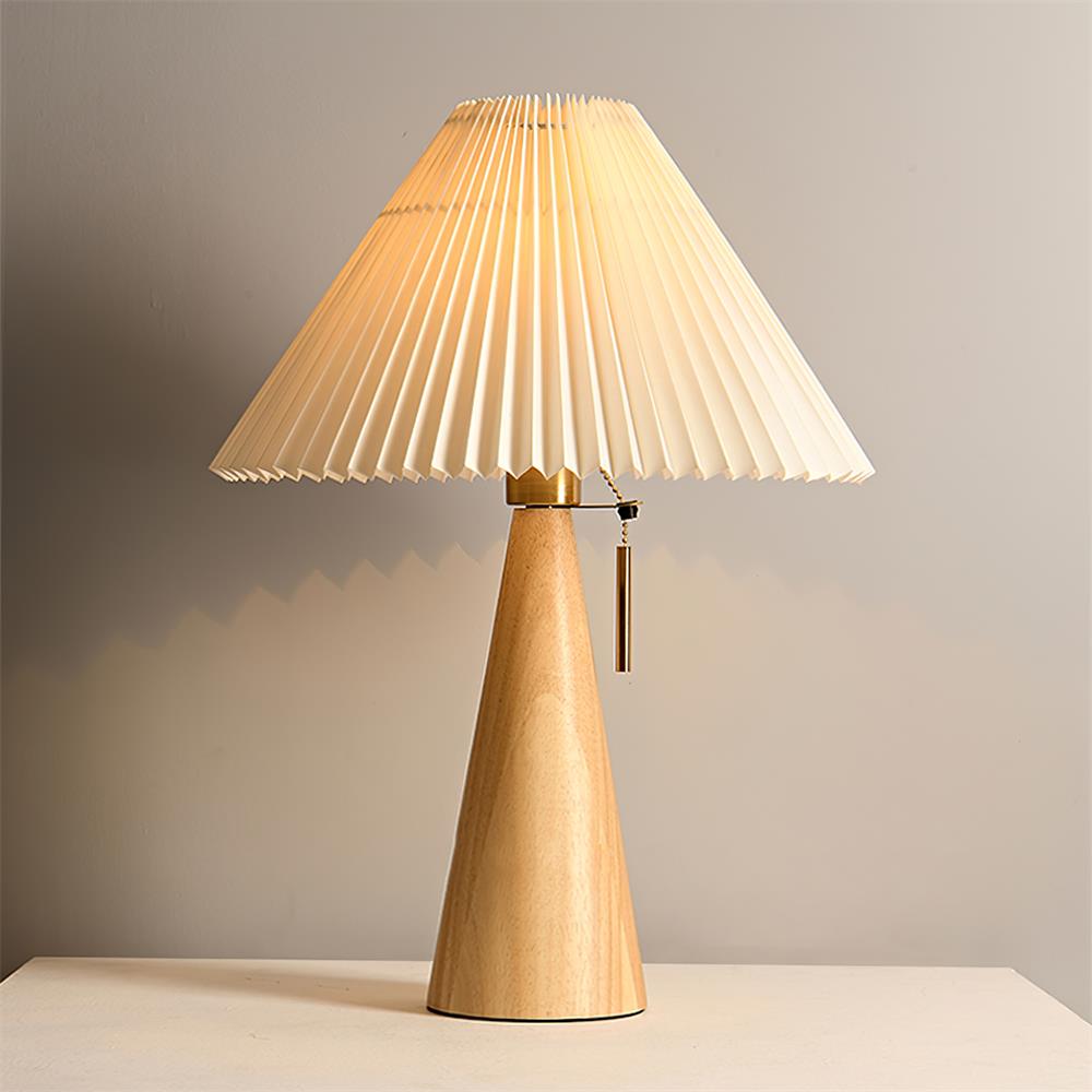 BowLift | AntiqueRadiance – Elegant Wood and Metal Table Lamp