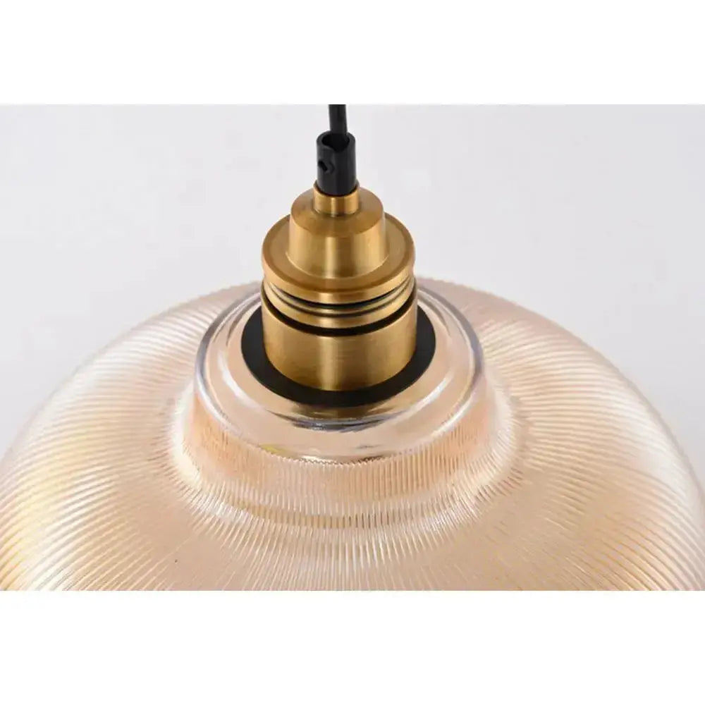 BowLift | Retro Luxe Glass Pendant Lamp - Vintage Stripe Design for Coziness and Atmosphere