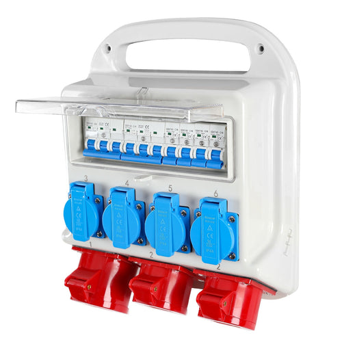 Wall distributor 2 x CEE 16A 400V + 1 x CEE 32A 400V + 4 x 230V 5 Pole | Bowlift