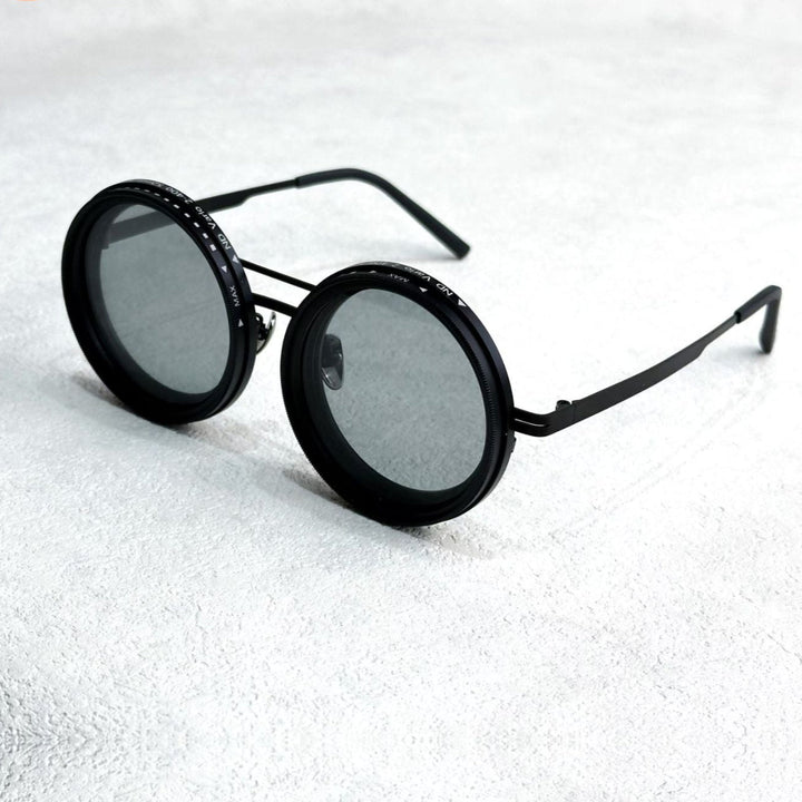 BowLift | VisionRound Polarized Sunglasses – Unisex Retro Design with Adjustable Light Filter