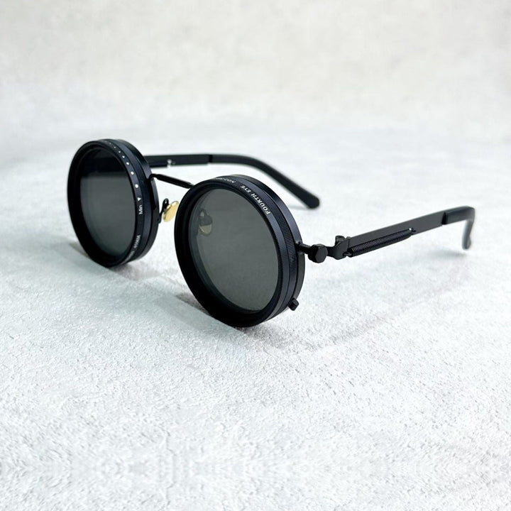 VisionRound Polarized Sunglasses – Unisex Retro Design with Adjustable Light Filter | Bowlift