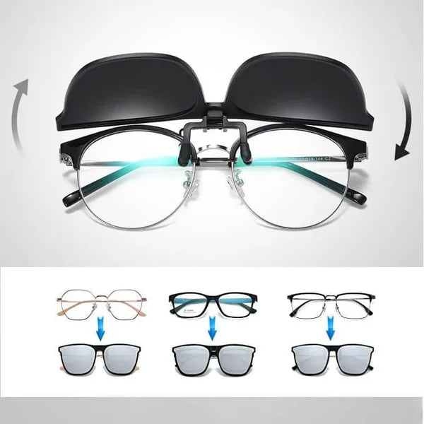 Clip-On Sunglasses with Polarized Lenses and UV400 Protection | Bowlift