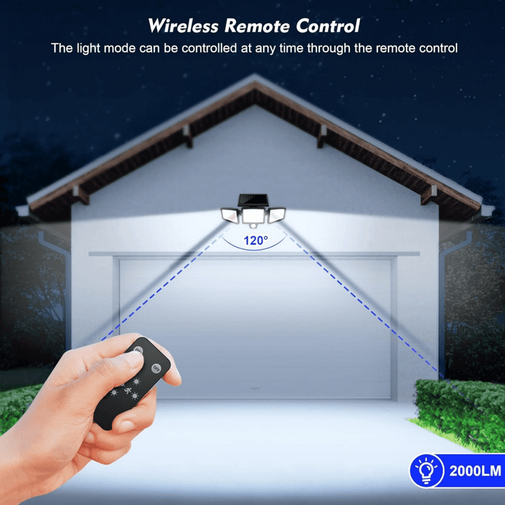 BowLift | Solar-powered LED security light with motion sensor & remote control