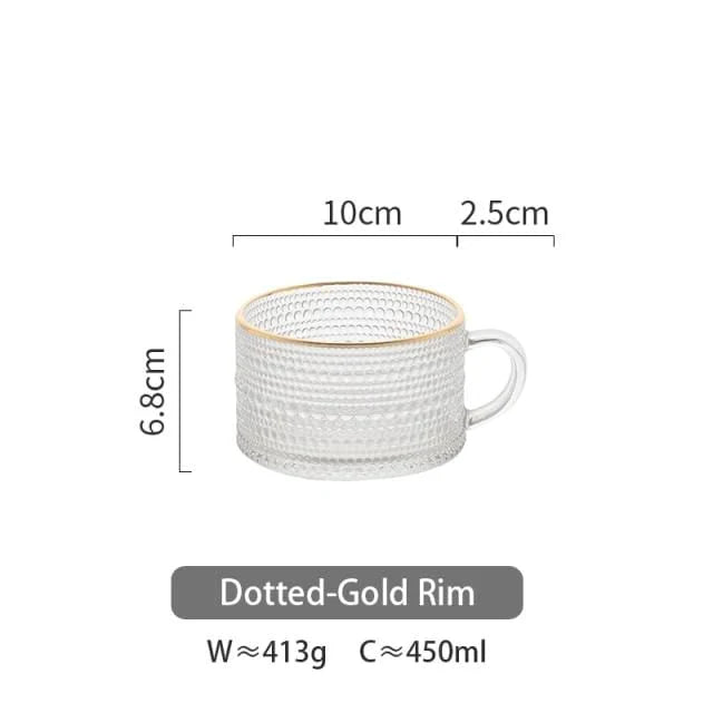 Sunflower - Golden Lines Embossed Teacup Bowlift