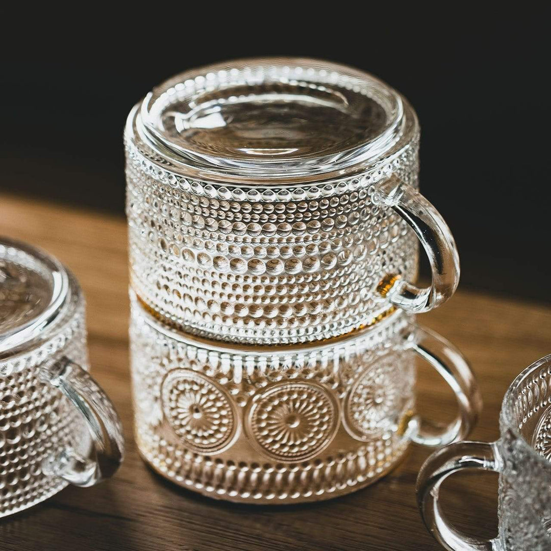 Sunflower - Golden Lines Embossed Teacup Bowlift