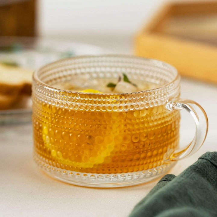Sunflower - Golden Lines Embossed Teacup Bowlift